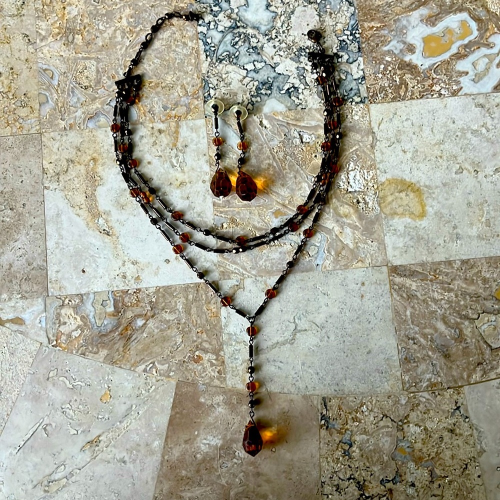 3/$15 Vintage Choker and Earrings set